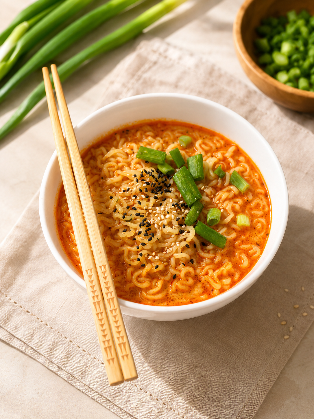 Spicy ramen bowl